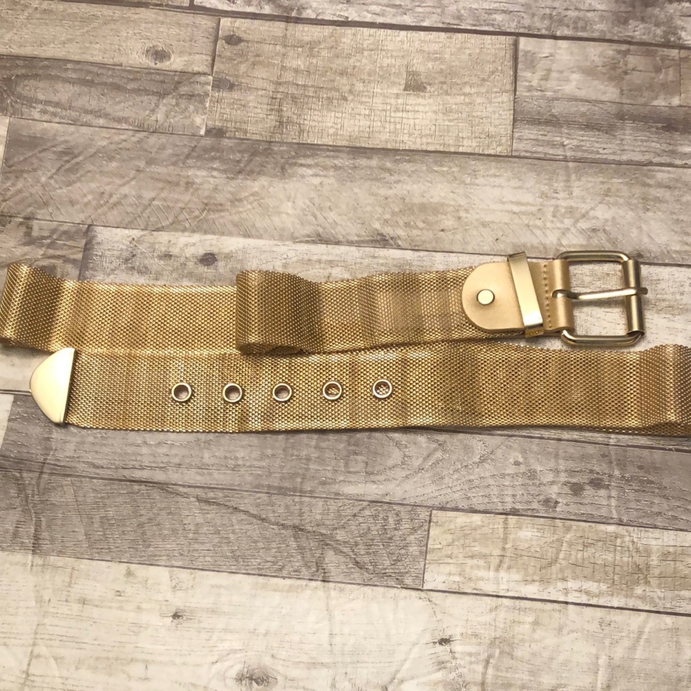 Gold Mesh Large/XL Belt. New. Fits up to a 39 inch waist.
